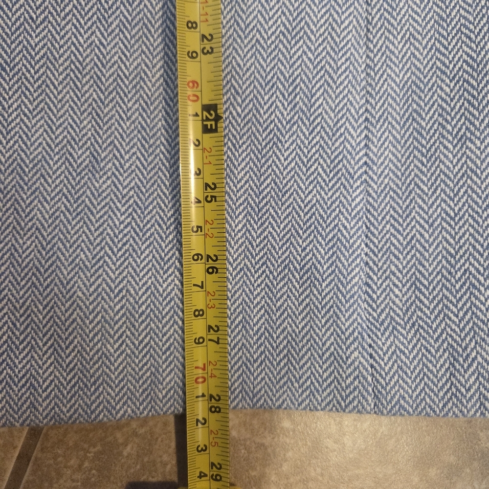 J. Crew Womens Re-Imagined Blue Herringbone Preppy Linen-Cotton Blazer Sz 16 - Picture 10 of 11